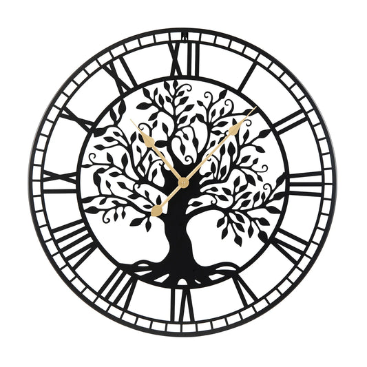 HOMASIS Tree of Life Metal Wall Clock