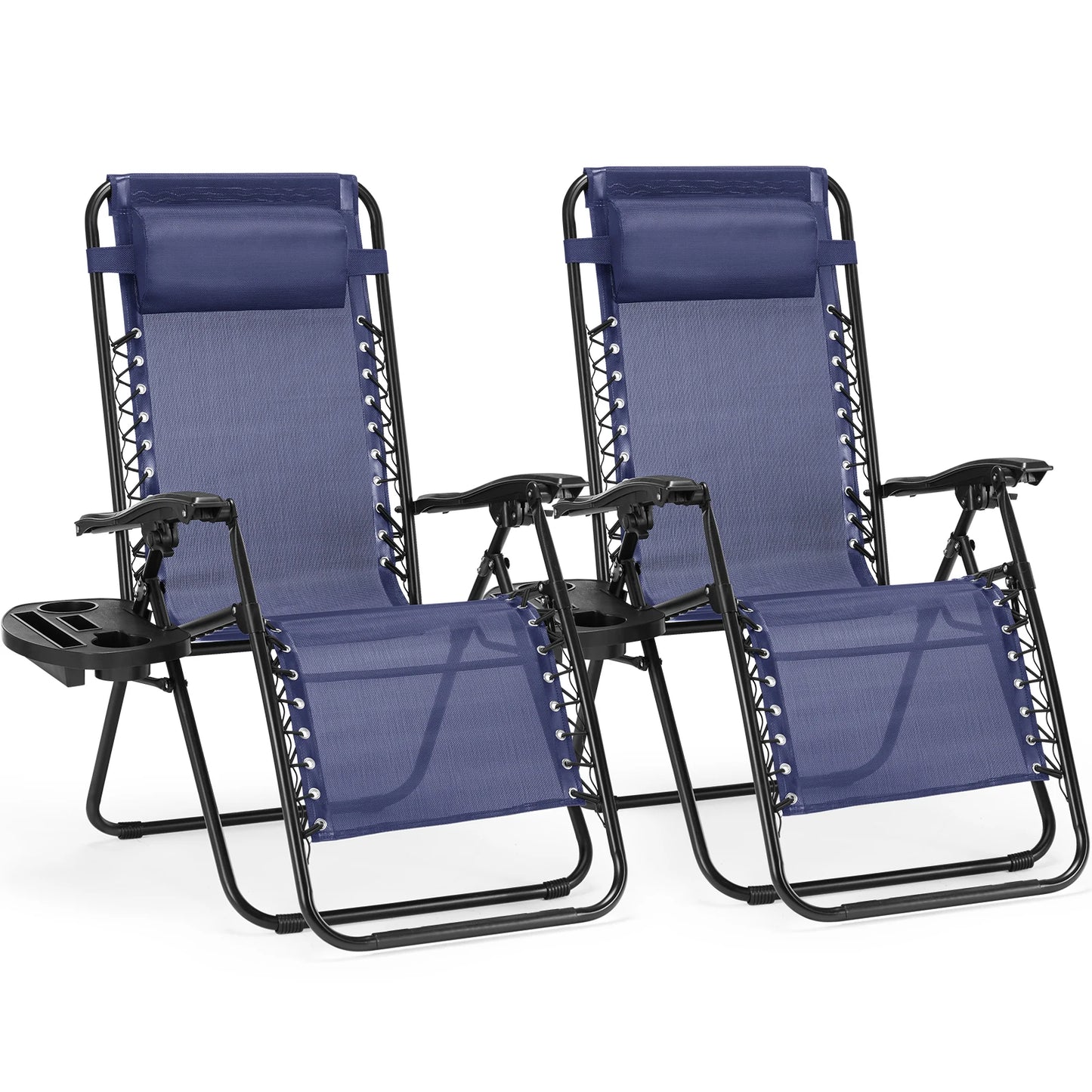 JHK Zero Gravity Recliner Set Of 2 With Cup Holders