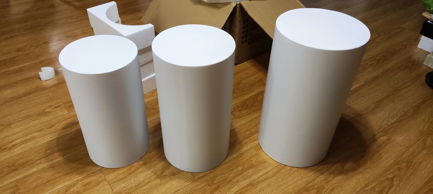 NONECN Round Pedestal Display Cylinders for DIY Wedding Decor