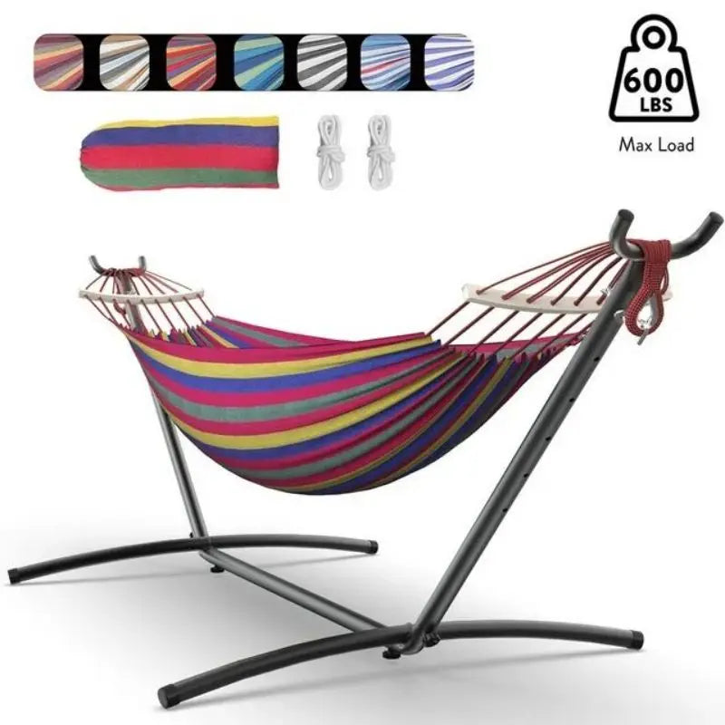 GYROOR Outdoor Adjustable Stand Hammock With 600lb Capacity