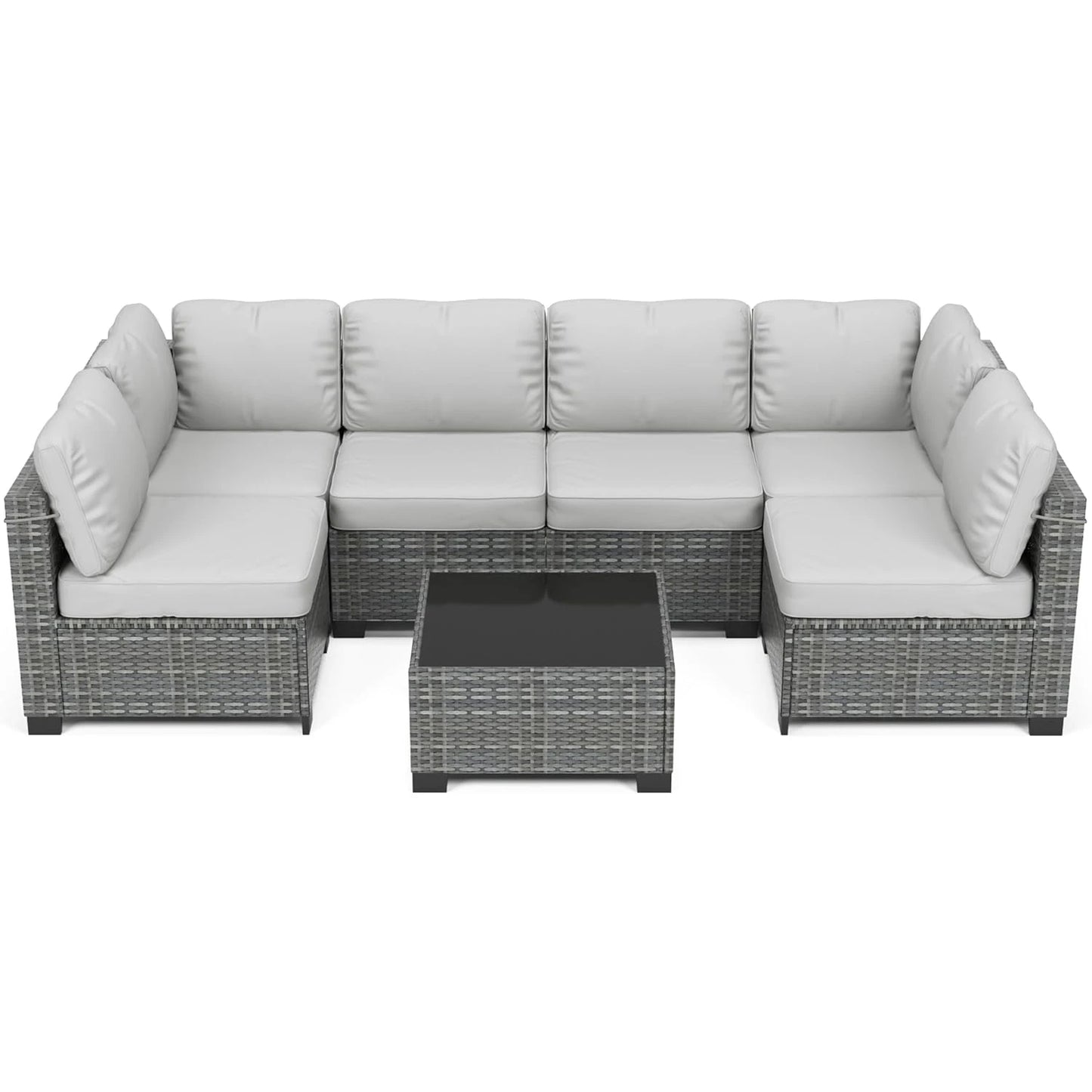 HobbyLane Modular Outdoor Furniture Set PE Rattan Wicker Garden
