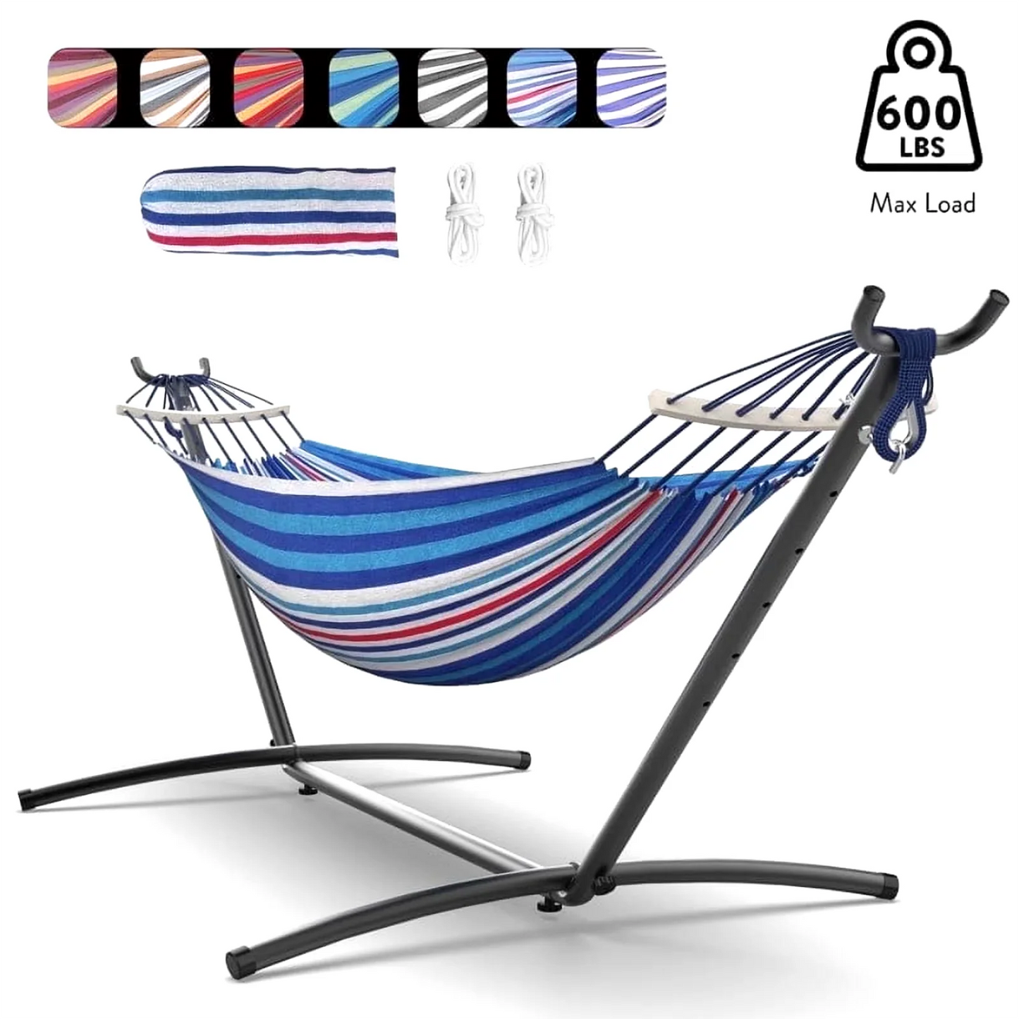 GYROOR Outdoor Adjustable Stand Hammock With 600lb Capacity