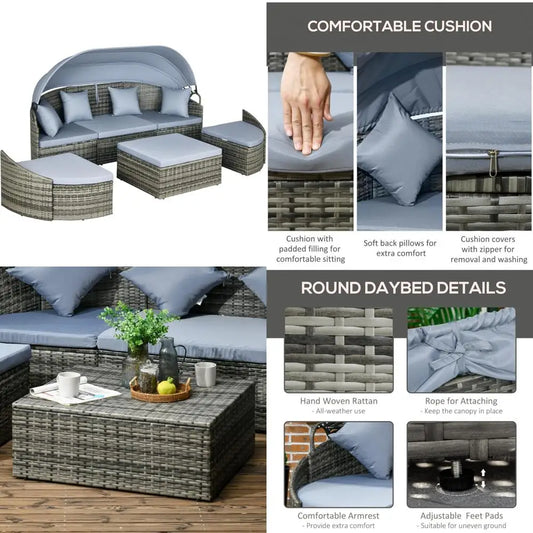 Outdoor 5-Piece Patio Dining Set With Swivel Chairs