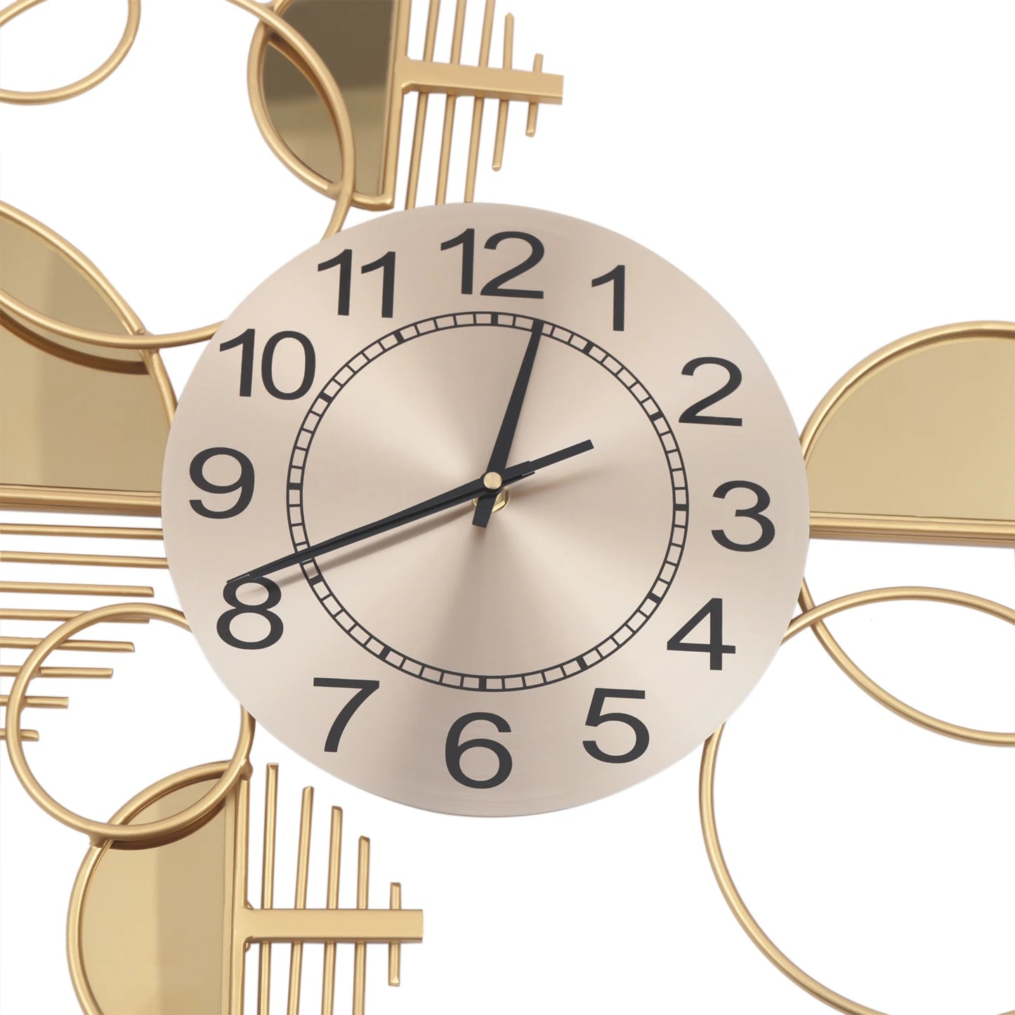 Creative Modern Metal Wall Clock Battery Operated Silent