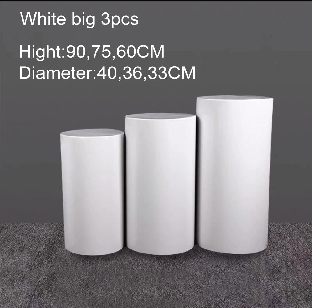 NONECN Round Pedestal Display Cylinders for DIY Wedding Decor