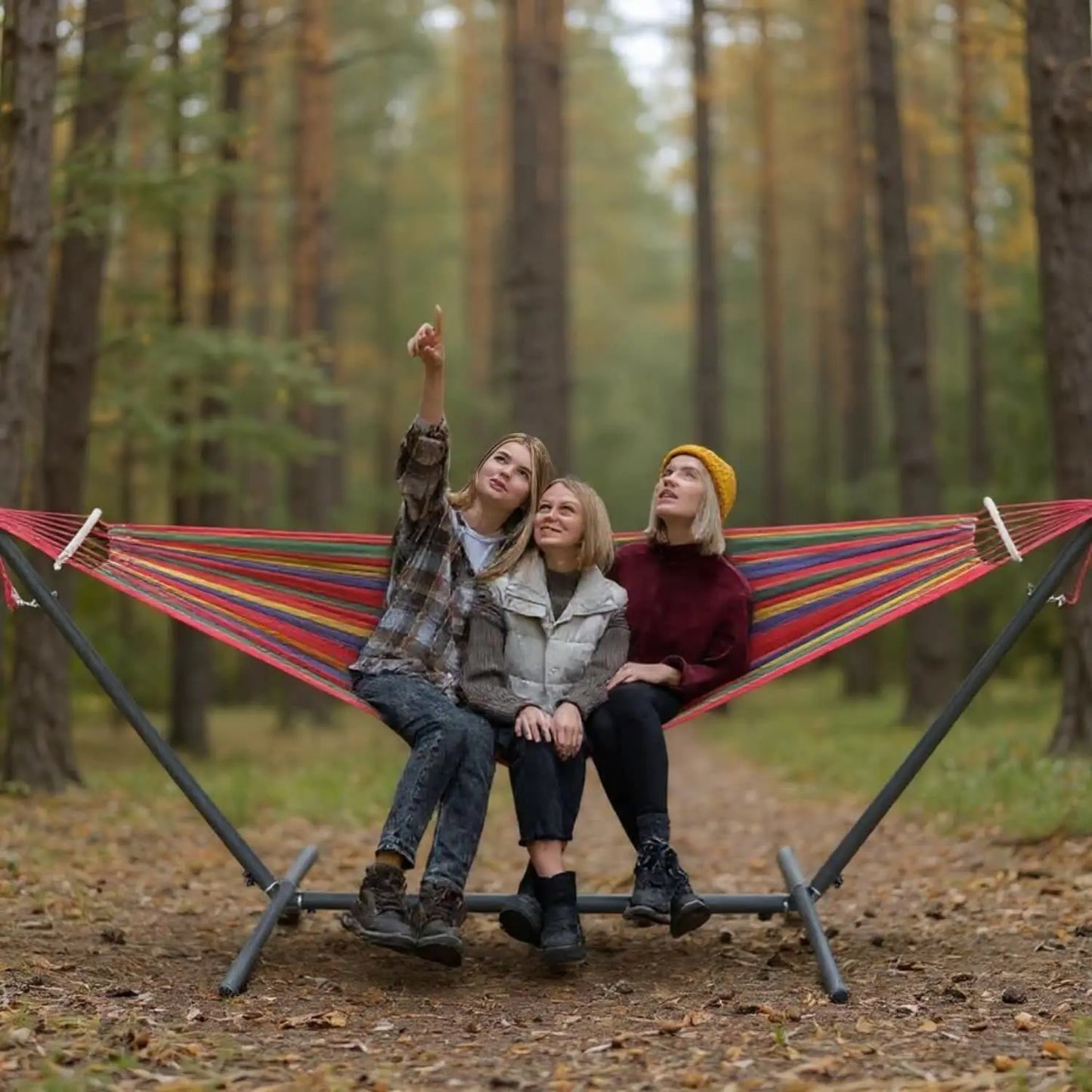 GYROOR Outdoor Adjustable Stand Hammock With 600lb Capacity