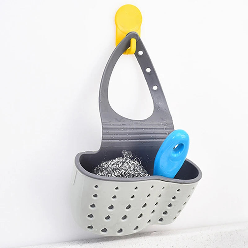 Sink Drain Basket For Kitchen Sponge Holder And Storage Rack