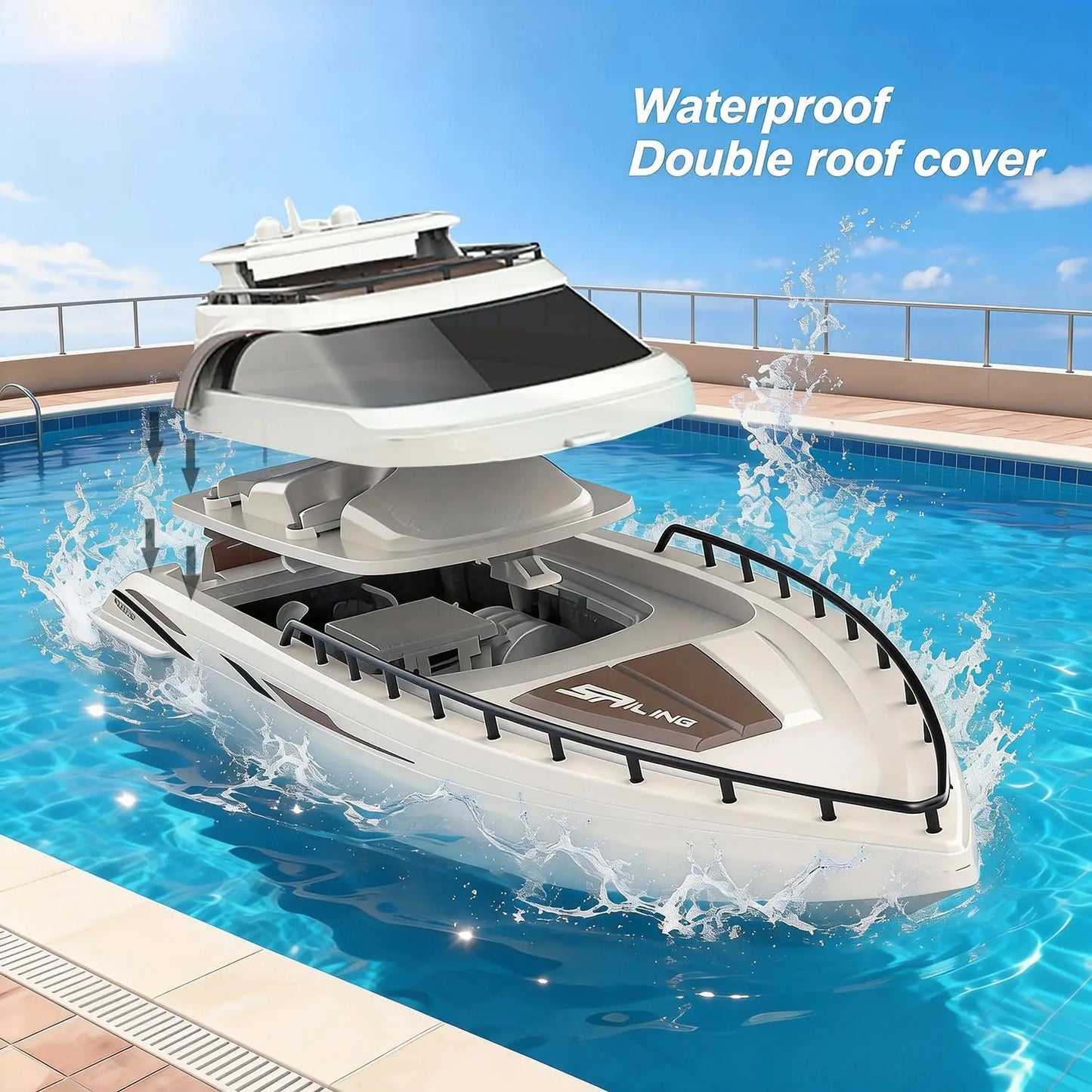 SOWOFA H139 RC Boat 4CH Remote Control Watercraft 15kmh