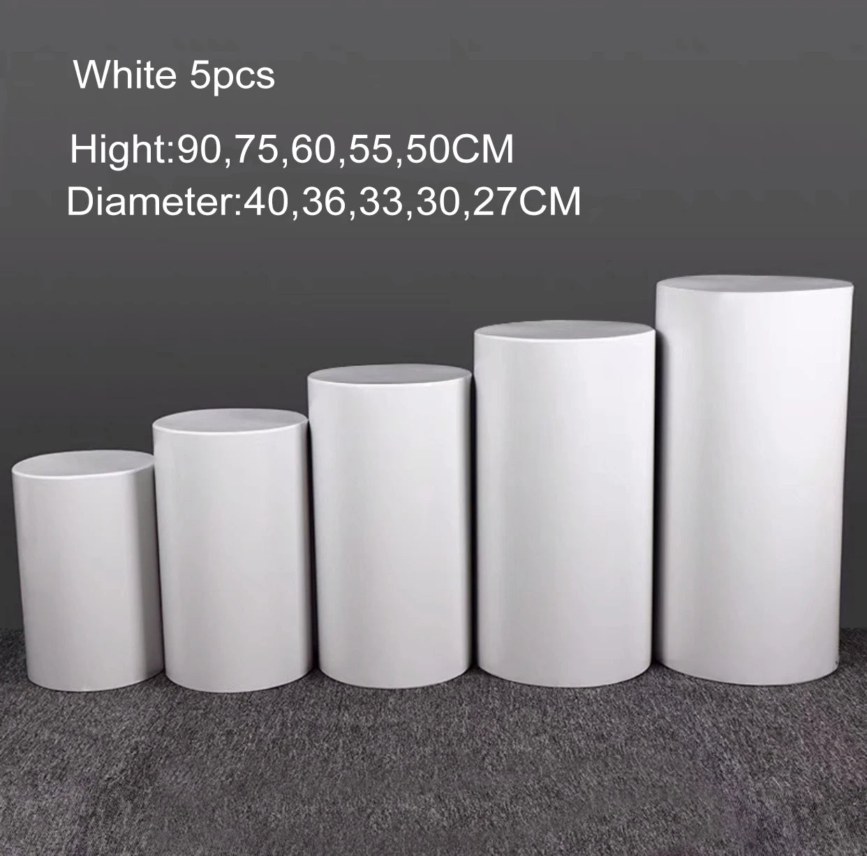 NONECN Round Pedestal Display Cylinders for DIY Wedding Decor