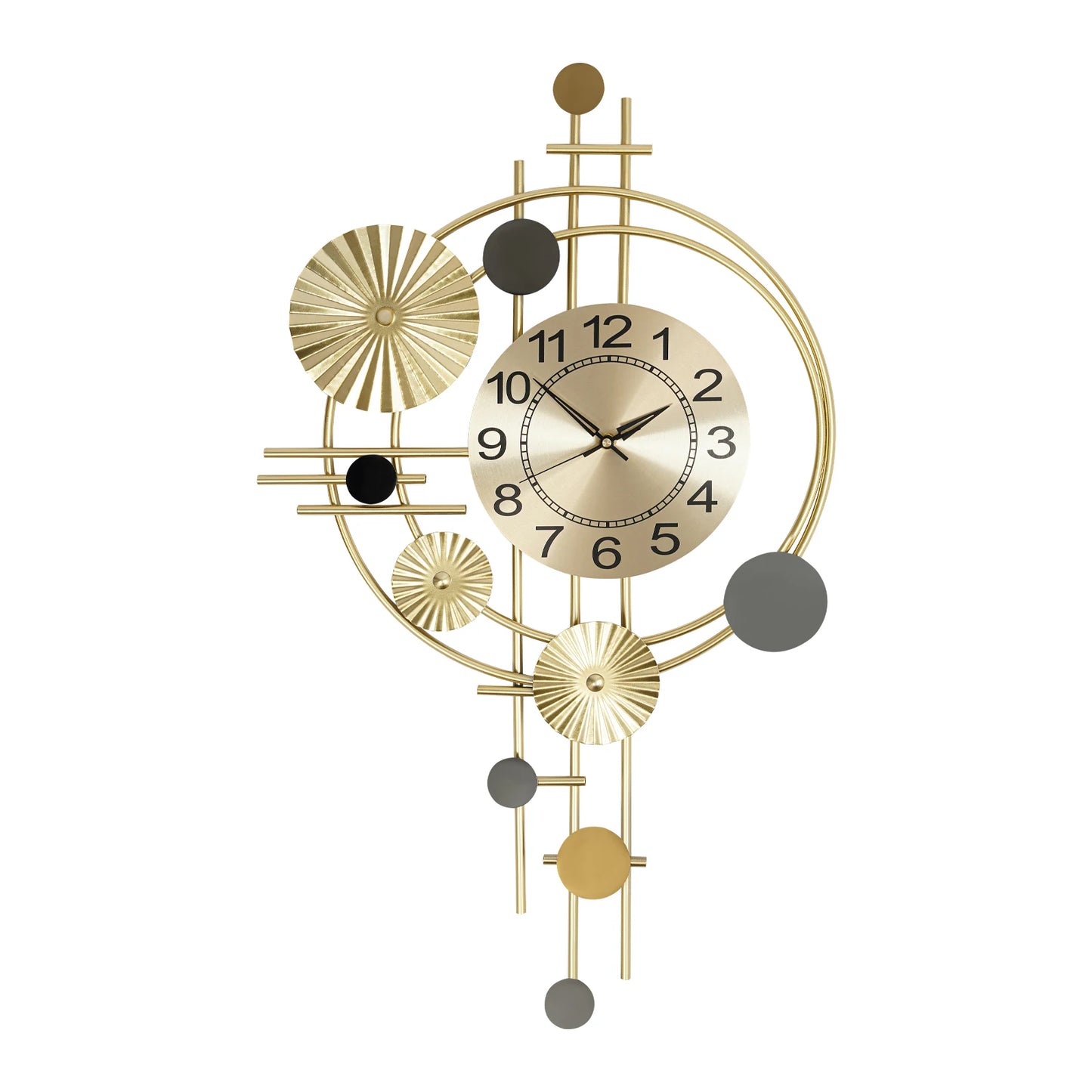 Decorative Art Wall Clock Silent Non-Ticking For Indoor Use