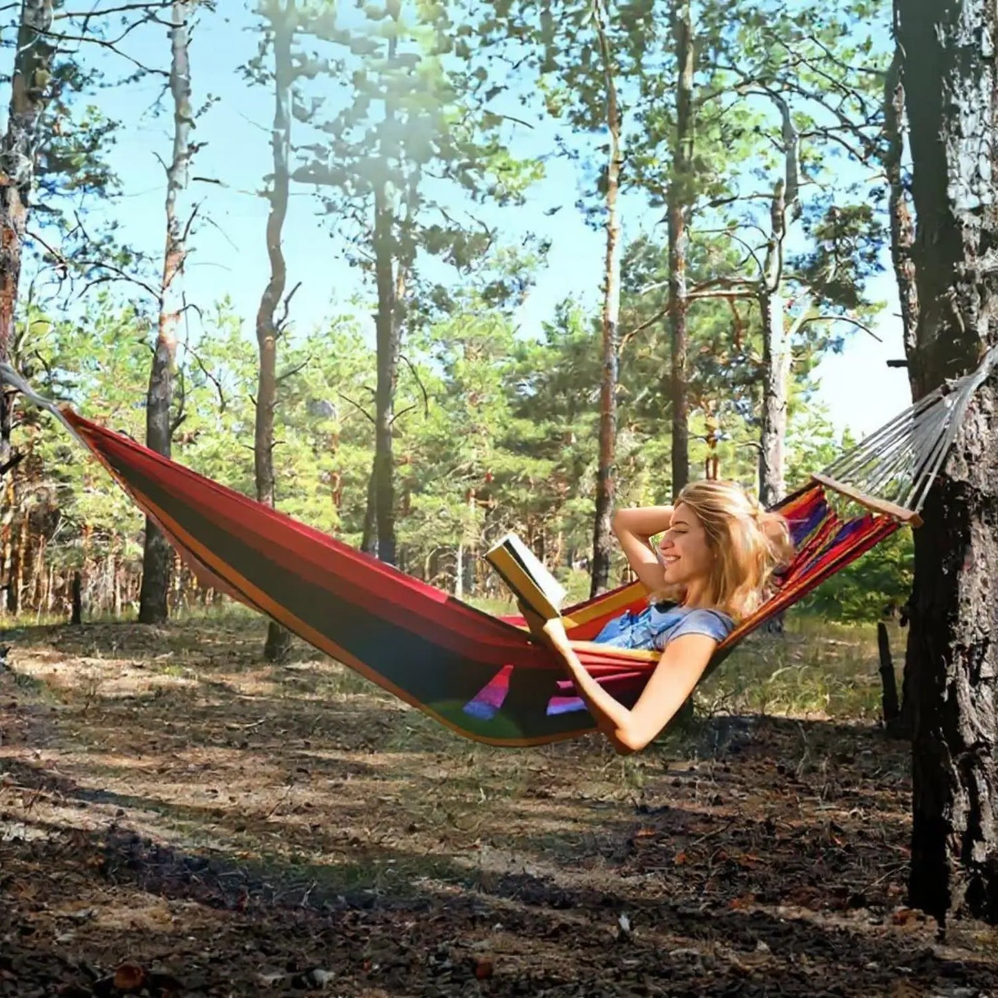 GYROOR Outdoor Adjustable Stand Hammock With 600lb Capacity