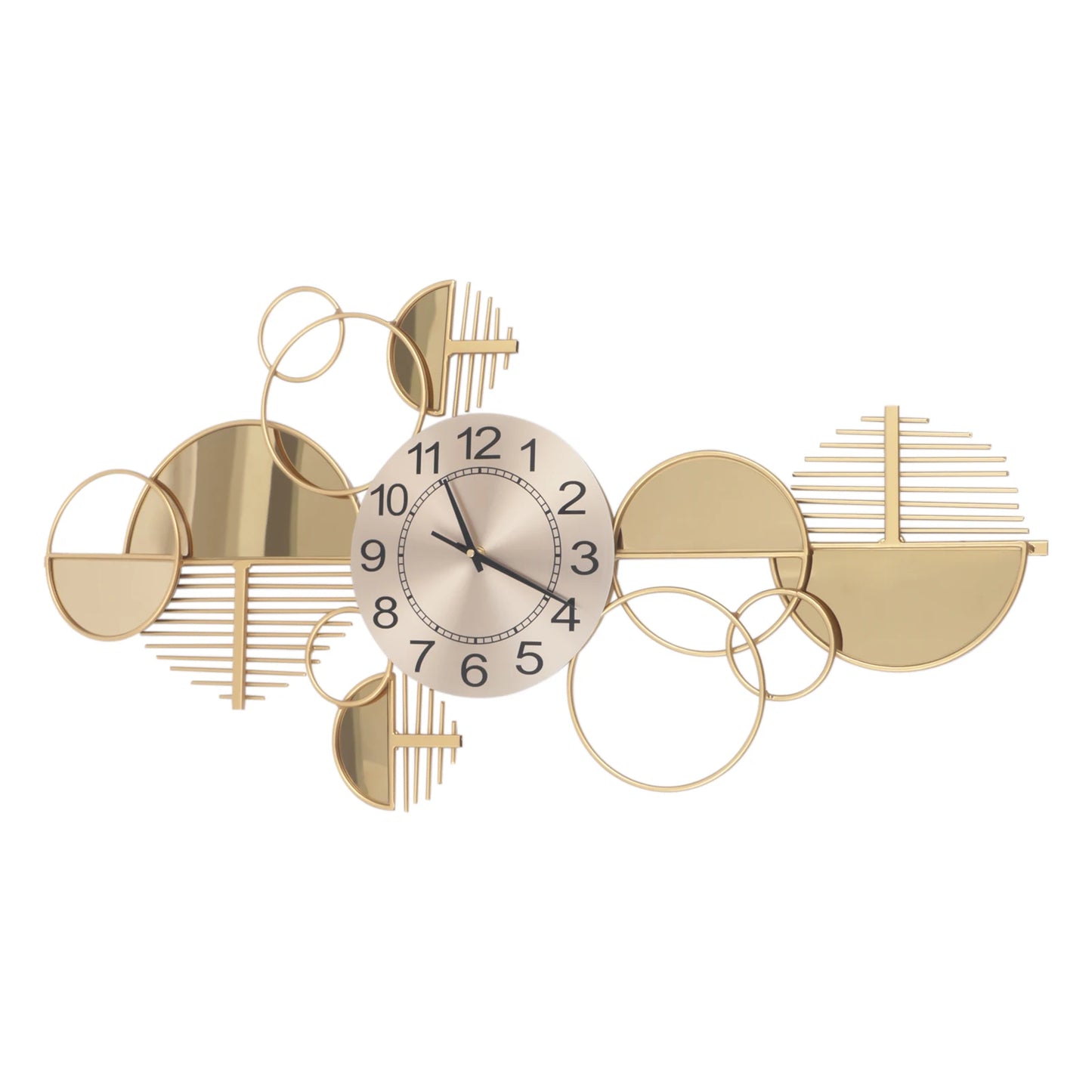 Creative Modern Metal Wall Clock Battery Operated Silent
