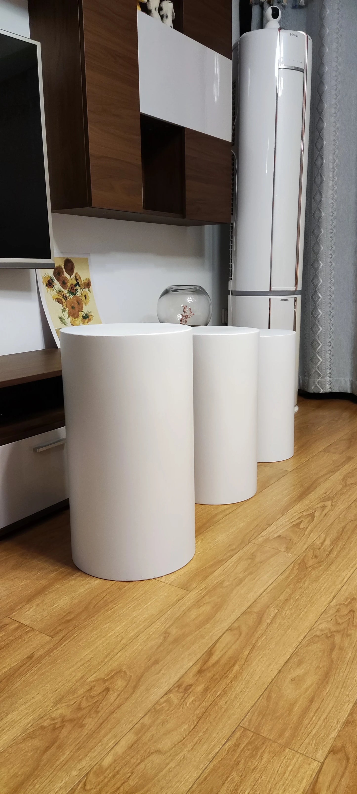 NONECN Round Pedestal Display Cylinders for DIY Wedding Decor