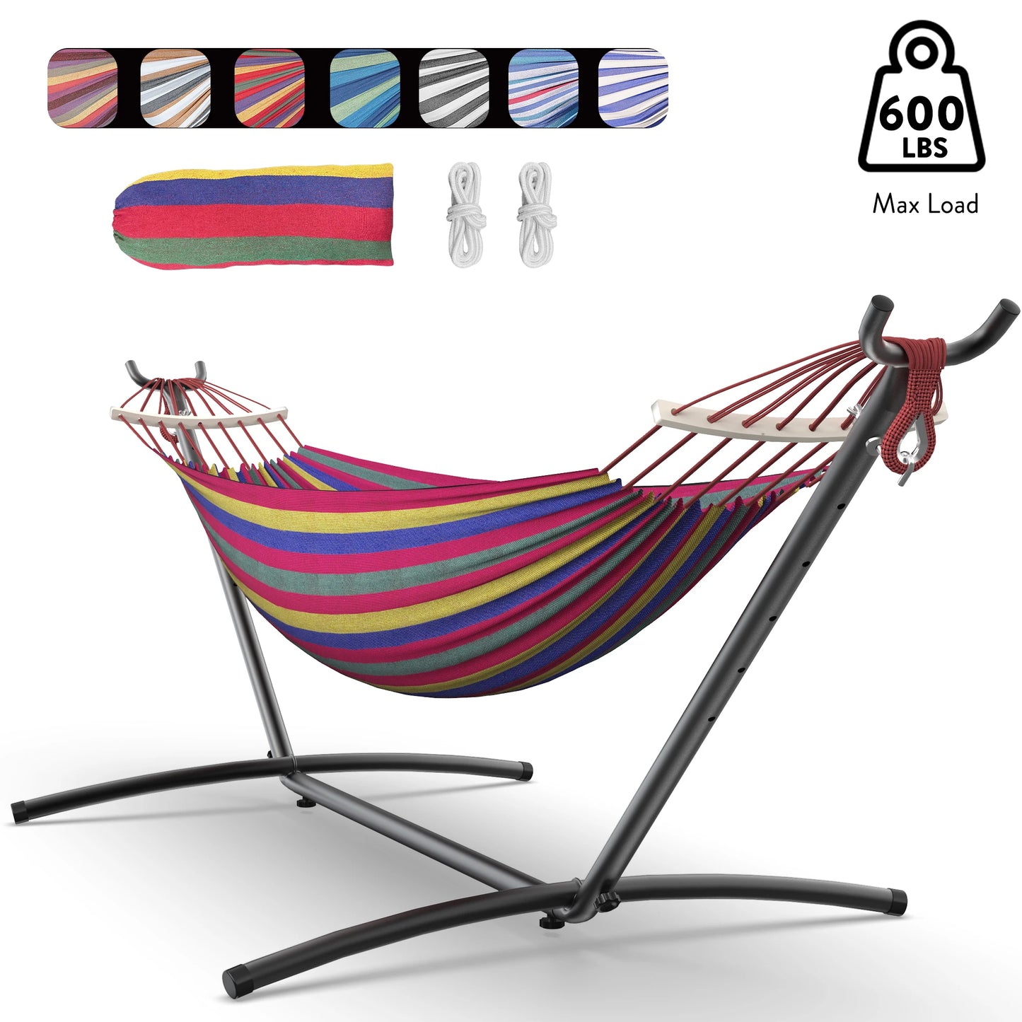 GYROOR Outdoor Adjustable Stand Hammock With 600lb Capacity