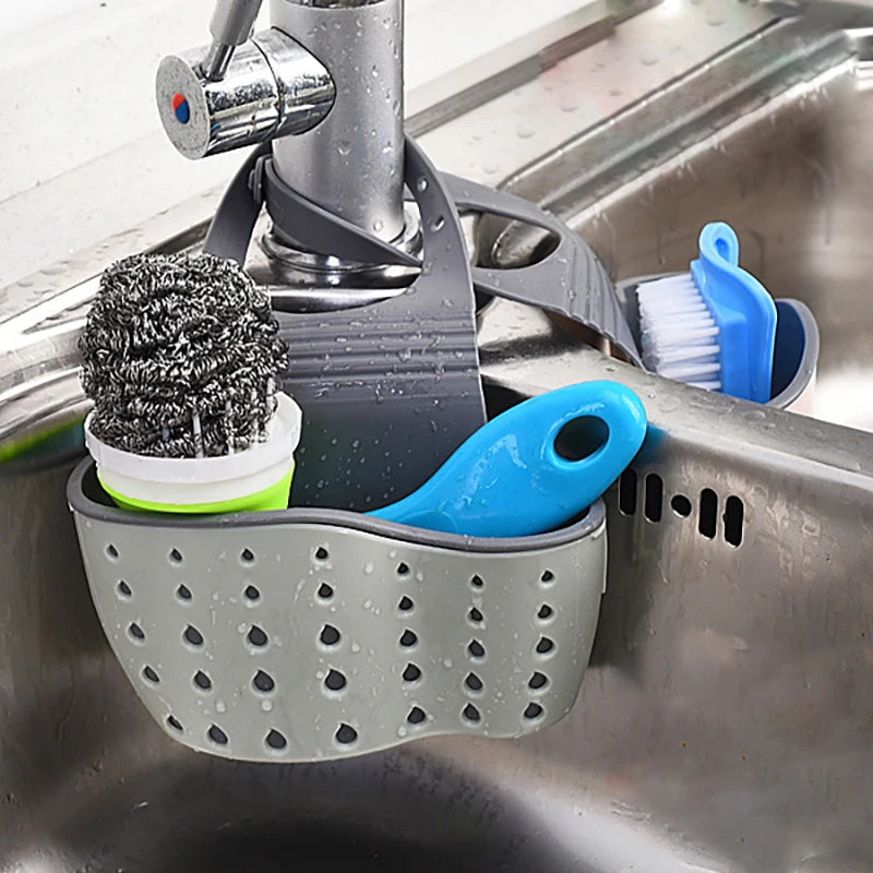 Sink Drain Basket For Kitchen Sponge Holder And Storage Rack