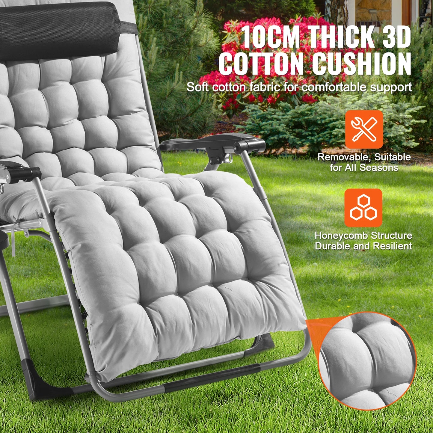 SucceBuy Zero Gravity Chair Lounge Recliner With Cup Holder Footrest